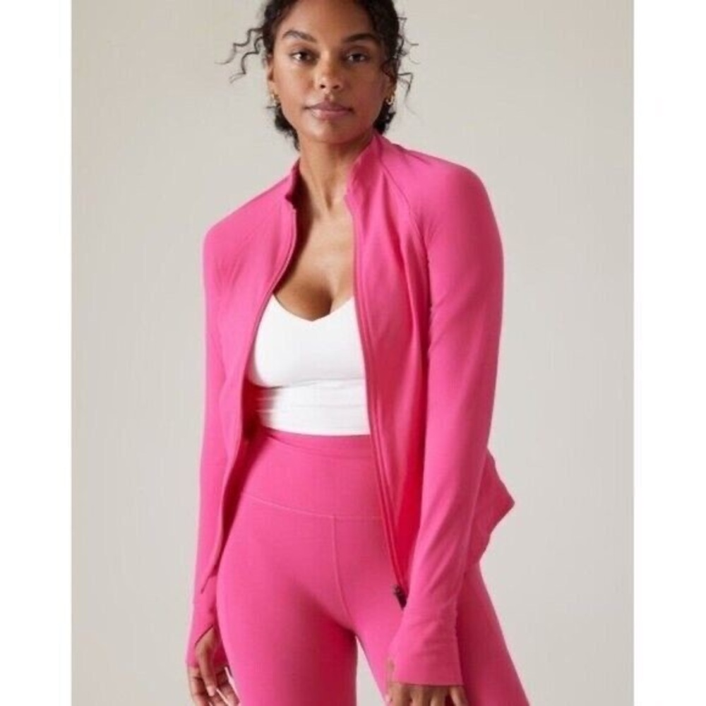Athleta Salutation Jacket - Tulip Pink